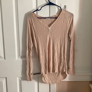 Delta Pink long sleeve PJ top size S
